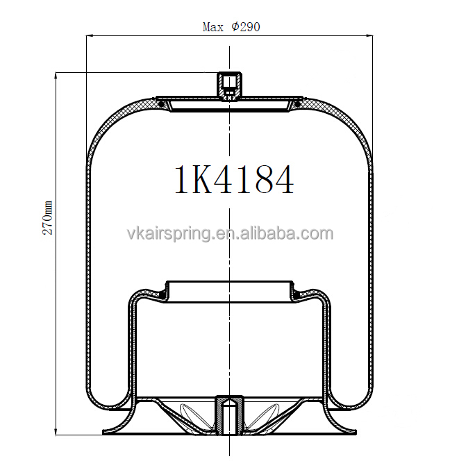 4184N VKNTECH 1K4184 for A9423200517 truck spare parts/air ballons air spring air bags