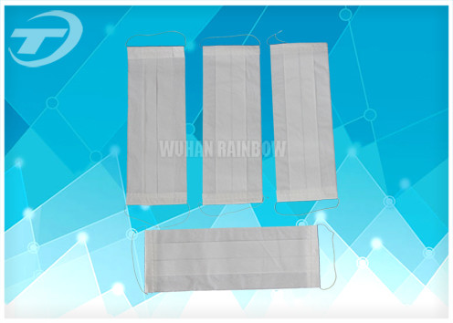 Paper face mask 2ply earloop at size 20 x 7cm , single use , CE and ISO certificated