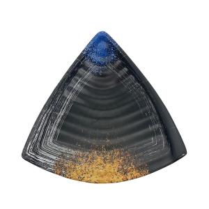 Wholesale Irregular Triangle Melamine Sushi Plate Black Color Food Serving from china suppliers