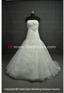 China NEW!! Ball gown wedding dress flower sash evening Bridal gown #AL443 on sale