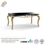 Luxurious Hand Craft In Gold Leaf Finish Dark Wood Console Table For Living Room