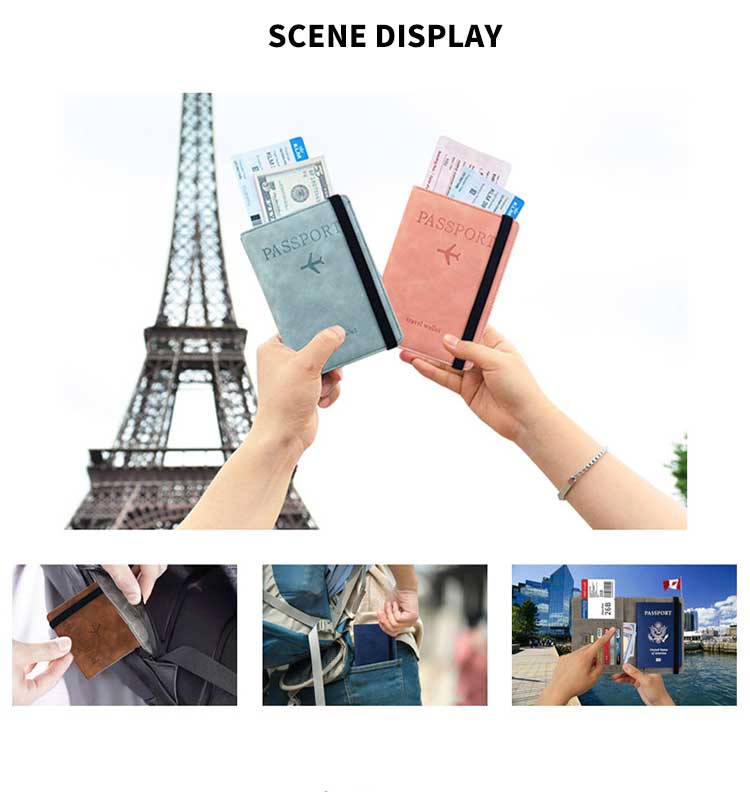 Availiable Sample of Fashion Credit Card Wallets for Elastic Cord Travel Passport Holder