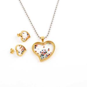 Wholesale South American Fashion Stainless Steel Earrings With Matched Pendant Necklace Set CQT66 from china suppliers