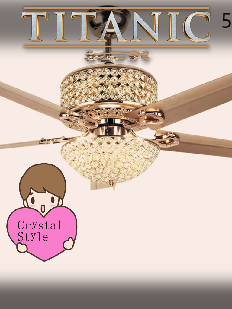 Modern Crystal Ceiling Fan With Light And Remote , 3 Light Ceiling Fan Remote Control