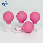 Glass Facial Cupping Therapy Sets Cup Massage,4 Pieces Silicone Vacuum Suction