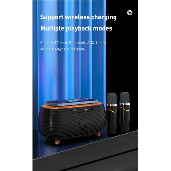 Multi-Functional Computer Clock Atmosphere RGB Speaker with Sound and Microphone