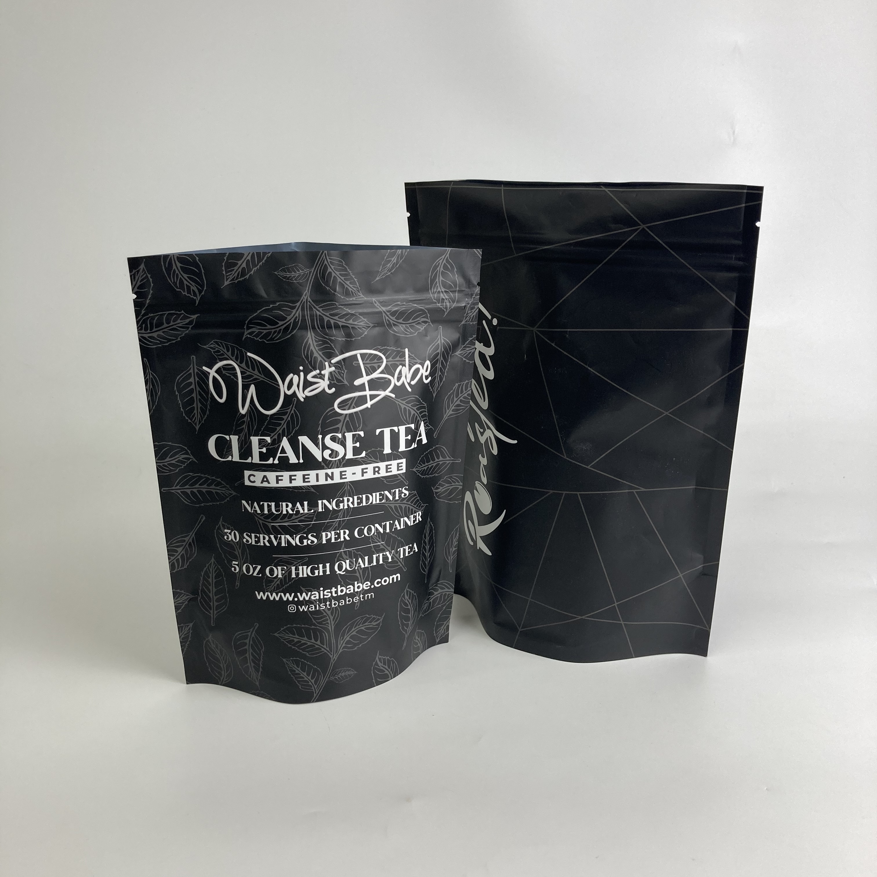 Custom Printed Stand Up Zipper Bags Matt Finish Resealable Plastic Tea Bags with Aluminum Foil Food Packaging Bags