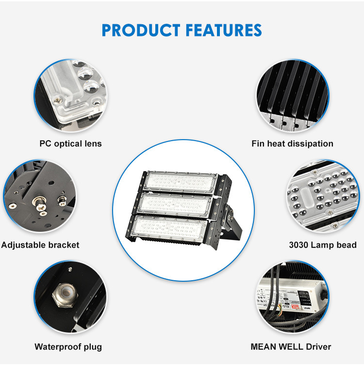 50w-600w Outdoor LED Modular Flood Light IP65 Customized