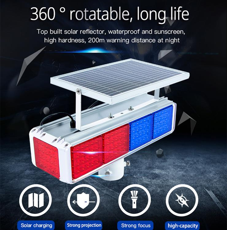 Photovoltaic powered hazard lights