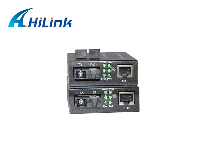 Simplex / Duplex Fiber Media Converter , SFP Media Converter Single Mode Fiber To Rj45