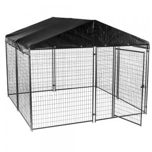 Wholesale Powder Coated Heavy Duty Dog Crate Kennel With Roof from china suppliers