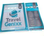 zipper slider travel cosmetic bag, commodity package bag, Promotional Transparen