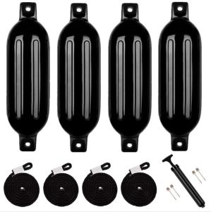 Wholesale Boat Fender 4 Pack Boat Bumpers Fenders with 4 Ropes Boat Bumpers for Pontoon Boat Fenders Inflatable from china suppliers