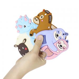 Wholesale Colorful Baby Personalized Silicone Teether With Sheep Horse Dino Shape from china suppliers