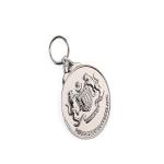 Stainless Steel Engraved Army Pendants Charms Oval Silver Round Badge Pendant