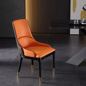 Wholesale 2 Colors High Back Leather Dining Chair Classic Dining Room Chairs Dirt Proof from china suppliers