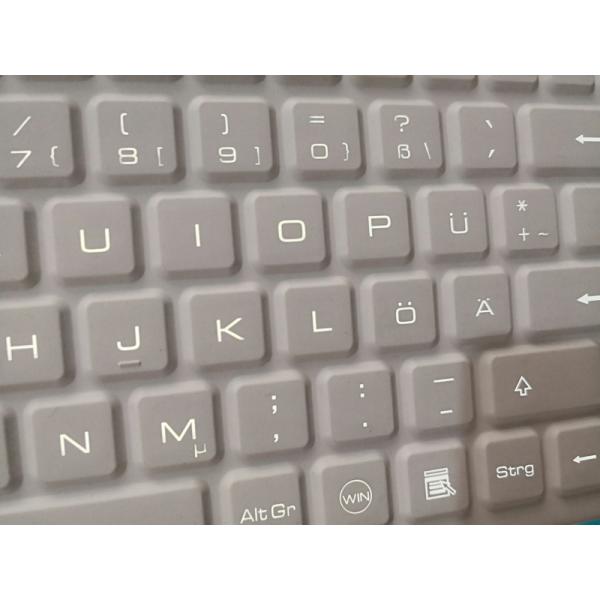 sterilized flat antibacterial medical keyboard with blue backlit and USB