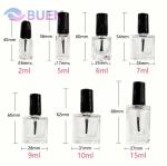 Glass Nail Polish Bottles 3ml 5ml 10ml 15ml 20ml Square Empty Nail Polish Glass