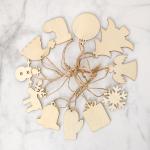 DIY Wooden Christmas Ornaments Unfinished Predrilled Wood Slices for Holiday