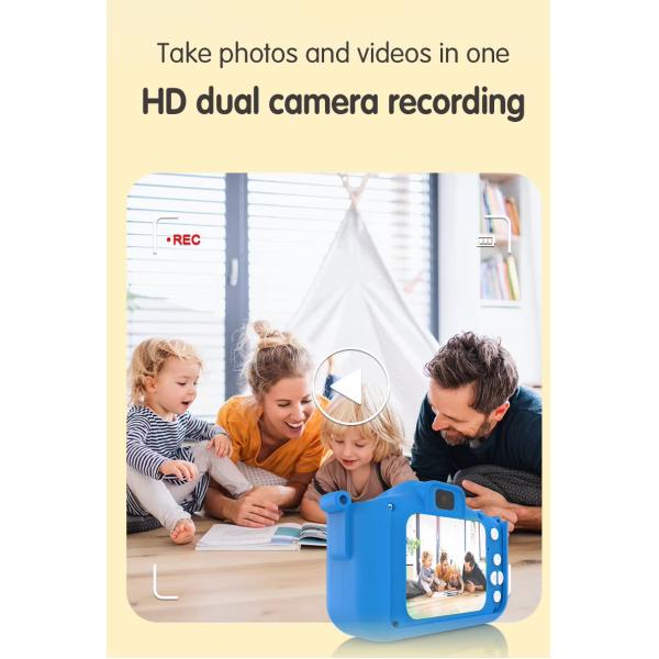 3-12 Years Old Dinosaur Children Camera X13S with Protective Silicone Cover and Pictures on TFT 2.0inch Screen Size