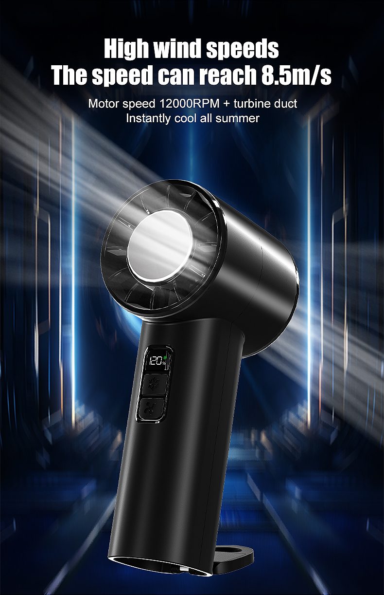 Professional Team Strong Design Capability Factory 18650 Battery OEM Support High-Speed Handheld Fan for Wedding Gifts