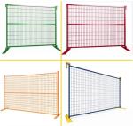 Safety Green PVC Temporary Fencing Outdoor Galvanized Security Fence