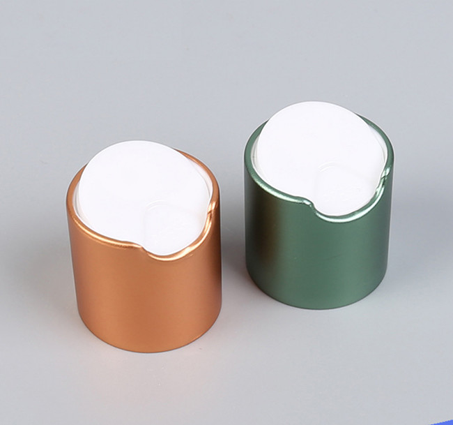 20/410 24/410 Black Disc Dispensing Caps Sandblasted Aluminium