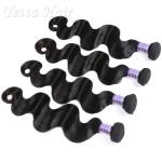 Natural Black 7A Virgin Hair / Unprocessed Human Hair Extensions No Lice