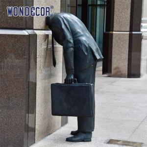 Wholesale Outdoor Bronze Garden Statues Custom Wall Piercing Human Art from china suppliers