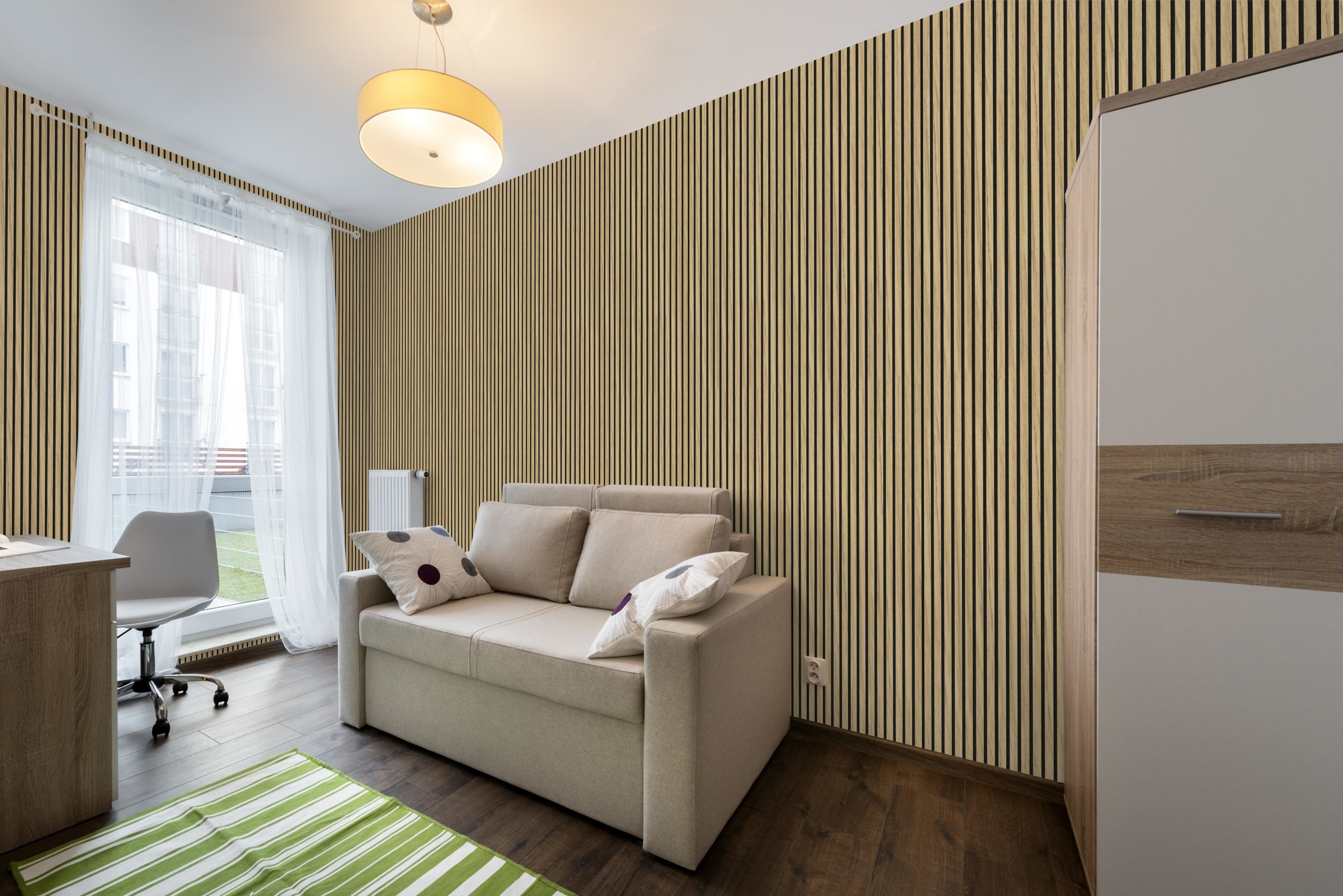 Wooden Grain Acoustic Fluted Panel Board Soundproof For Interior Decoration