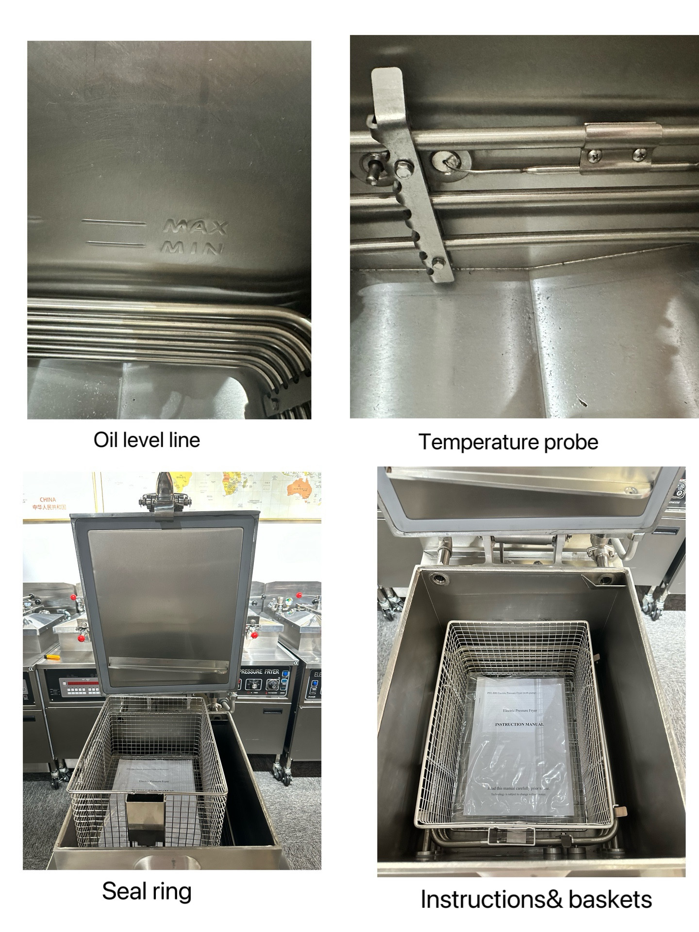 Electric Digital Panel With Auto Oil Filter System Chicken Pressure Fryer