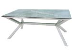 Steady Ceramic Topped Dining Table Heavy Duty Stainless Steel Leg Oil Proof