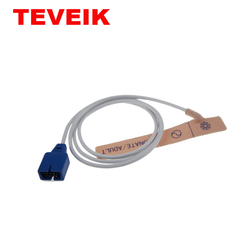 Teveik Cardiac Rate Monitor Probe DB 9p 0.45M Neonate SpO2 Sensor Cable For nell-cor