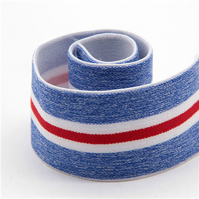 4cm Rainbow Striped Jacquard Ribbon for Garment Underwear Waistband Jacquard Elastic Band