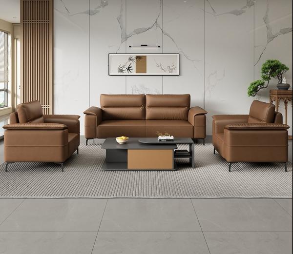 Luxury Leather Sofa Italian Sectional Sofa Office Room Hall Waiting Couch Office