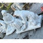 Marble Jesus Washing His Disciple'S Feet Sculpture Life Size White Marble Jesus