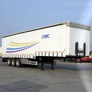 Wholesale 50T Payload Curtain Tarp 12m Dry Van Semi Trailer from china suppliers