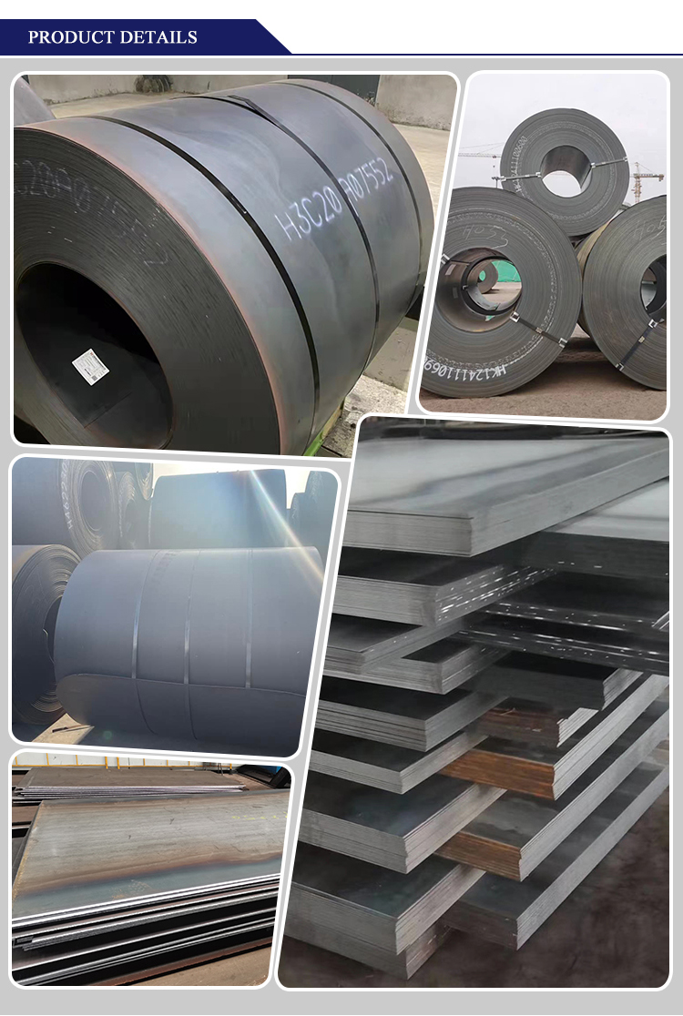 Hot Rolled Steel Coil/Plate Ms Iron Black Steel Strip Sheet Ss400 Q235 Q345 HRC with ±1% Tolerance and ASTM Standard