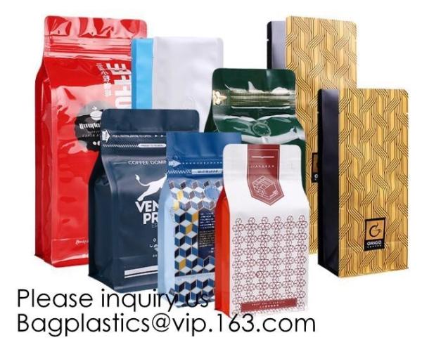 Coffee bean bag air valve kraft paper octagonal sealing aluminum foil self
