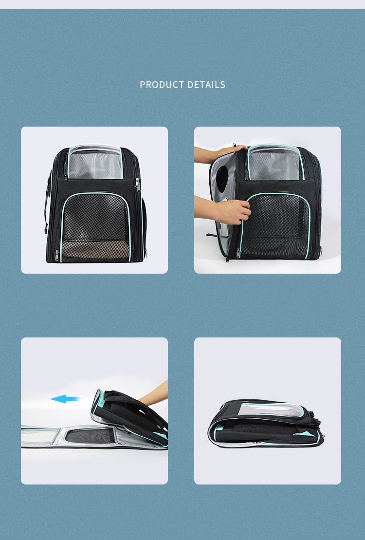 Customization Pet Dog Cat Travel Carrier Backpack With Breathable Mesh