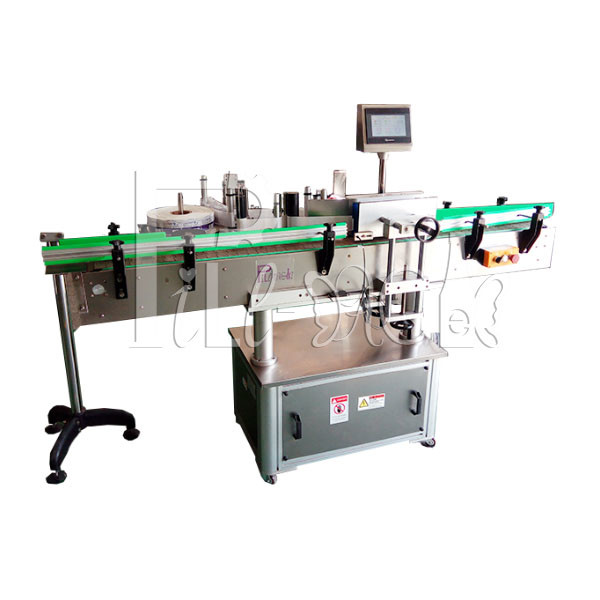Single Head Adhesive Sticker Labeling Machine 50BPM For Round Bottle