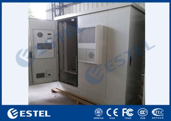 Three Bay Sandwich Steel Base Station Cabinet Outdoor IP65 With Heat Insulation