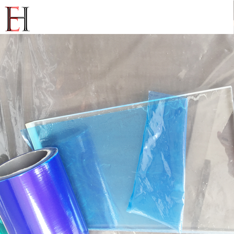 Blue Color UV Resistant Self Adhesive Plastic Vinyl PE Protective Film For Window Glass