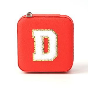 Wholesale Portable Small Leather Red Jewelry Storage Box Overall Display from china suppliers