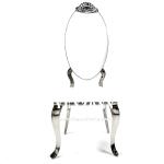 Luxury Hotel Restaurant Metal Chair Crown Design Golden Stainless Steel Royal