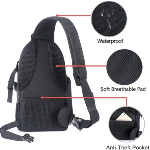Multi-functional Shockproof Photography Camera Soft Messenger with Tripod Holder Portable Camera Sling Bag