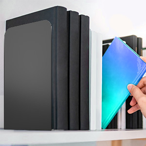 Metal Bookend Supports Modern Minimalist Style Decorative Bookend Heavy Duty Book Stopper
