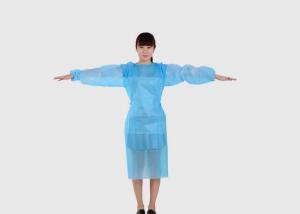Wholesale Anti Bacterial Blue Disposable Overalls Ultrasonic Seams Plastic Isolation Gowns from china suppliers