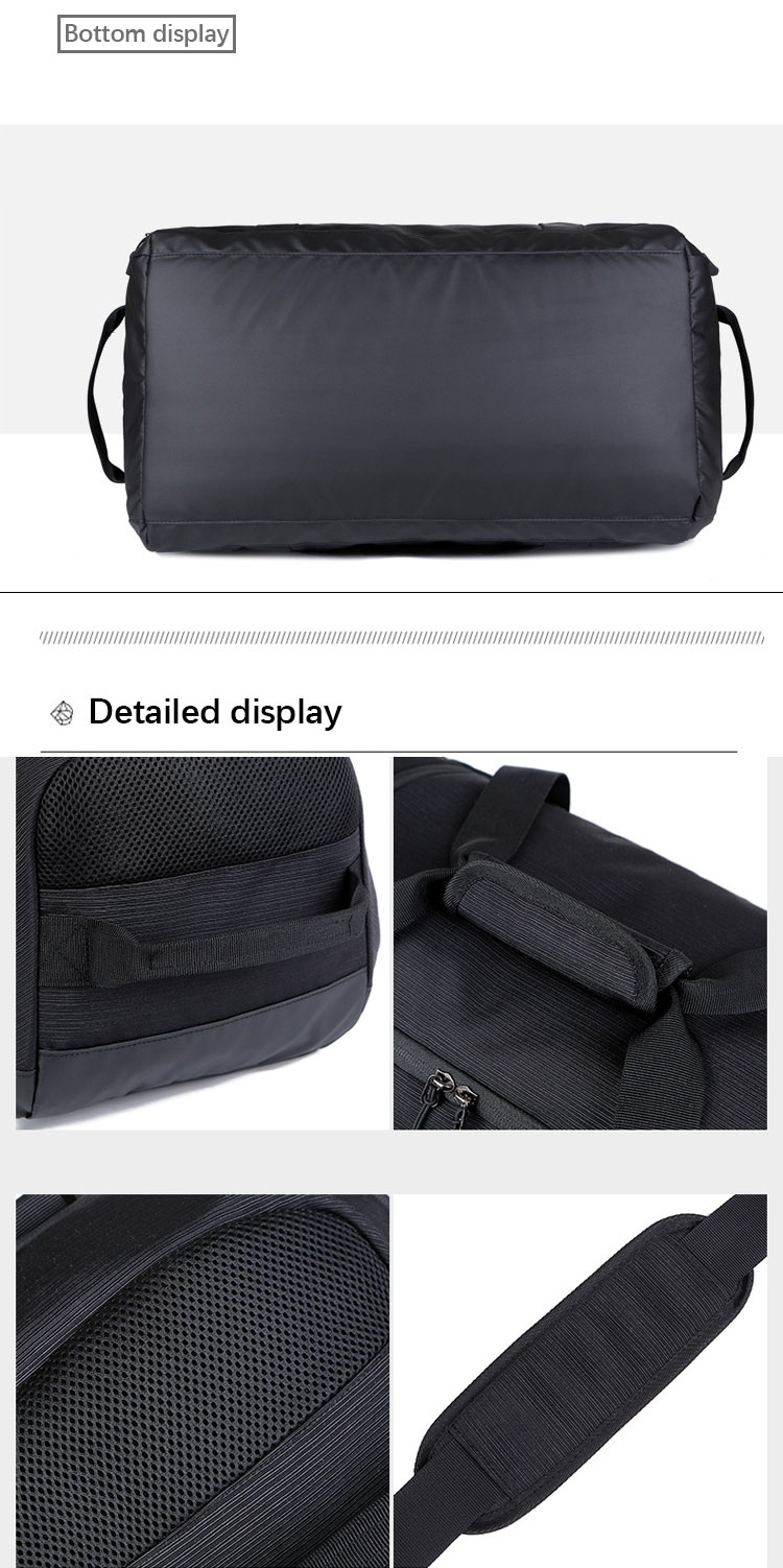 Customizable Gym Bags With Handle , Oxford Dry Wet Separation Fitness Tote Bag