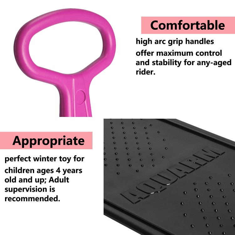 10'' Board Width Kids Plastic Folding Snow Scooter Kick-Scooter Sledge for Children
